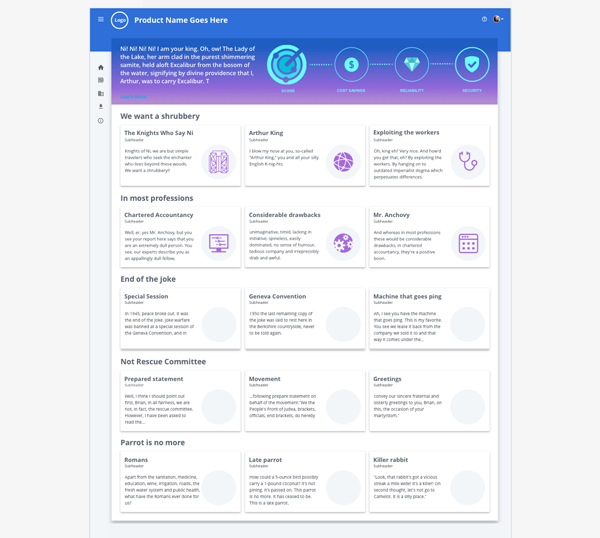 Graphic depicting a landing page
