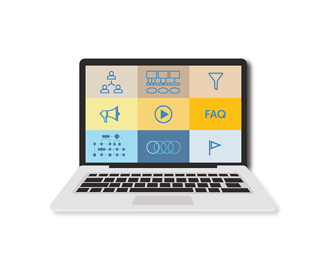 graphic of a laptop screen